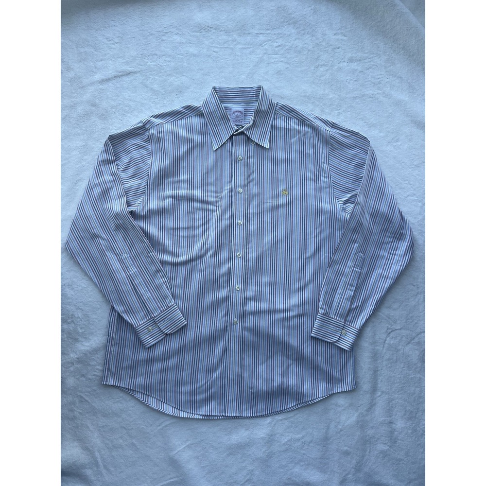 VTG Brooks Brothers Button‎ Down 346 Stripped 1996 Large